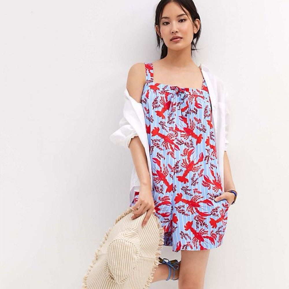 Anthropologie Corey Lynn Calter Lobster Striped Romper